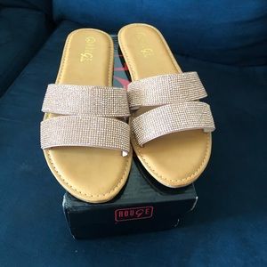 Rose Gold Rhinestone Sandals